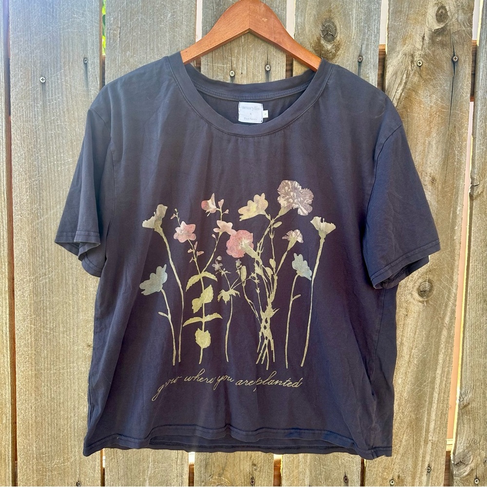 grow where you are planted semi cropped tee
